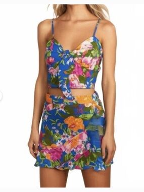 Lottie & Holly Floral Crop Top and Skort Set